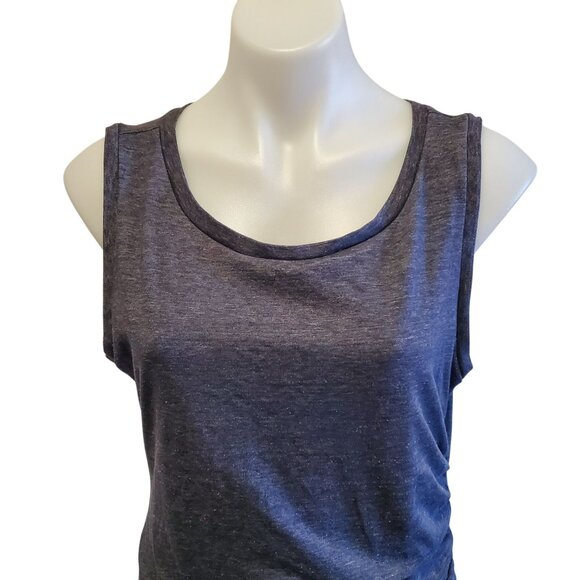 Leith Ruched Heather Gray Sleeveless Tank Bodycon Mini Dress Sz XL - Picture 3 of 12